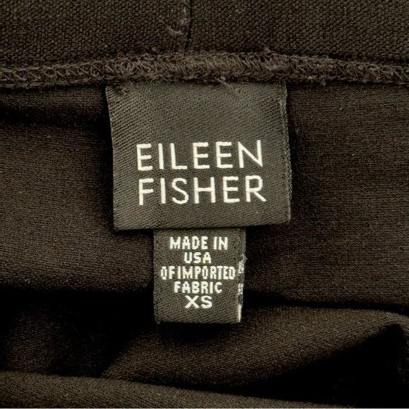 Eileen Fisher high rise Straight Leg pull on Pants in black size XSmall - Picture 10 of 11